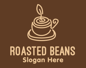 Roasted - Coffee Candle Cup logo design