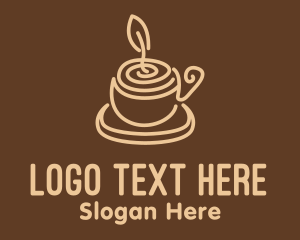 Roasted - Coffee Candle Cup logo design