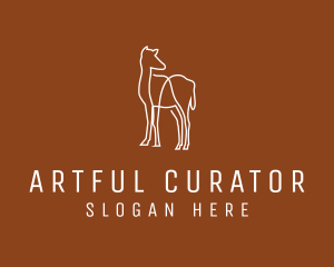 Modern Camel Line Art logo design