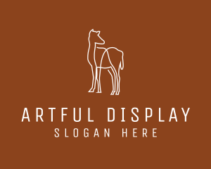 Modern Camel Line Art logo design