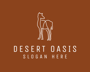 Camel - Modern Camel Line Art logo design