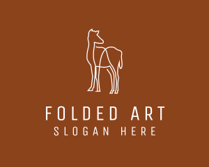 Modern Camel Line Art logo design