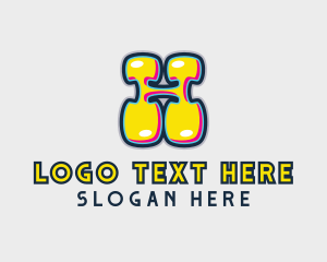 Teenager - Graffiti Letter H logo design