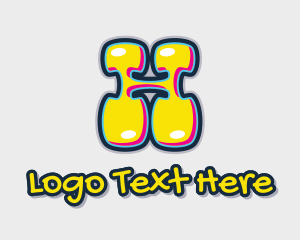 Graffiti - Graffiti Letter H logo design