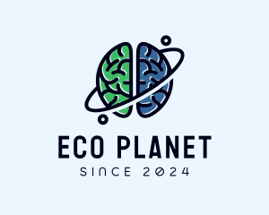 Brain Planet Orbit  logo design