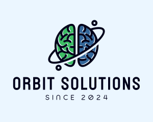 Brain Planet Orbit  logo design