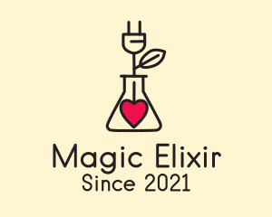 Heart Beaker Plug  logo design