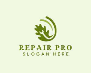 Leaf Wrench Repair logo design