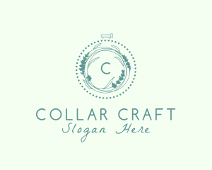 Floral Leaf Natural Embroidery  logo design