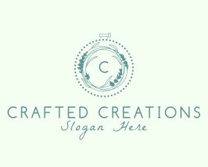 Floral Leaf Natural Embroidery  logo design