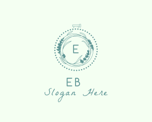 Etsy - Floral Leaf Natural Embroidery logo design