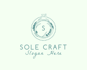 Floral Leaf Natural Embroidery  logo design