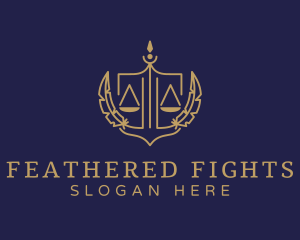 Legal Golden Scale logo design