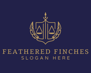 Legal Golden Scale logo design