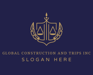 Legal Golden Scale logo design