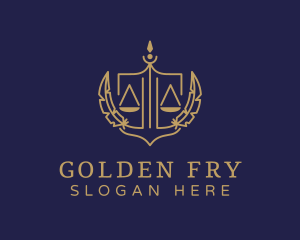 Legal Golden Scale logo design