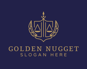 Legal Golden Scale logo design