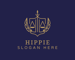 Justice - Legal Golden Scale logo design