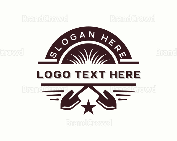 Landscape Shovel Planting Logo