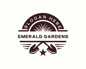 Landscape Shovel Planting logo design