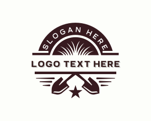 Landscape Shovel Planting Logo