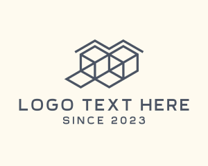 Monoline - Cube Delivery Box logo design