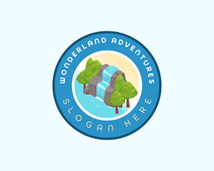 Nature Park Waterfalls logo design