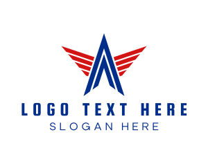 Nationality - American Star Letter A logo design