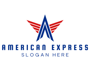 American Star Letter A logo design