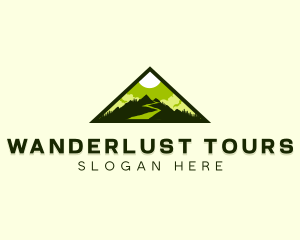 Outdoor Mountain Peak logo design