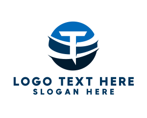 Globe - Generic Business Letter T logo design
