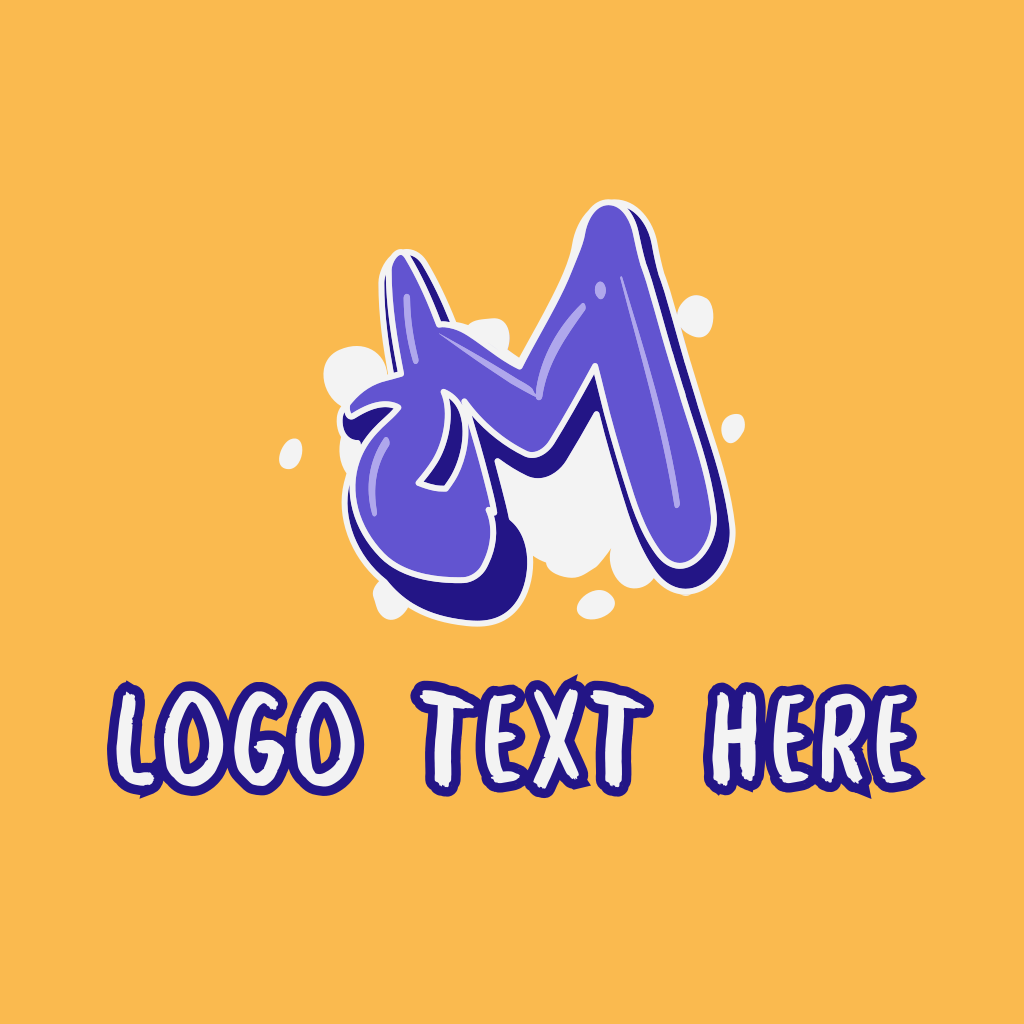Blockbuster Graffiti Letter M Logo BrandCrowd Logo Maker