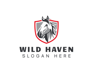 Wild Mare Horse  logo design