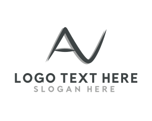 Letter Gl - Audio Visual Letter AV logo design