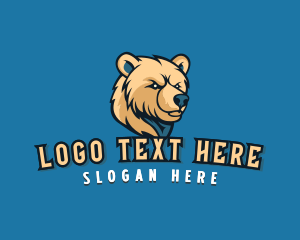 Grizzly Bear Wildlife logo design