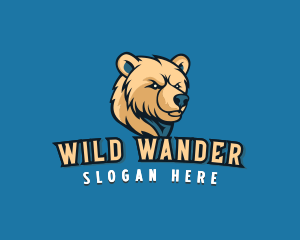 Grizzly Bear Wildlife logo design