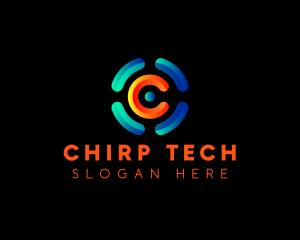 Tech Digital Letter C logo design