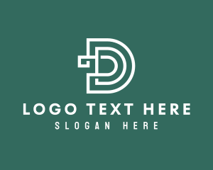 White - Generic Modern Firm Letter D logo design
