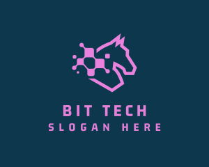 Digital Tech Horse  logo design