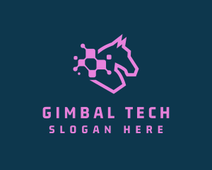 Digital Tech Horse  logo design