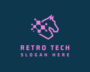 Digital Tech Horse  logo design