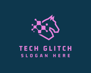 Digital Tech Horse  logo design