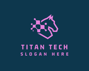 Digital Tech Horse  logo design