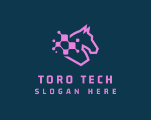 Digital Tech Horse  logo design