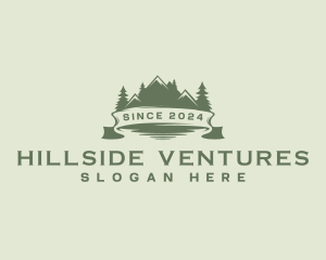 Hillside - Mountain Hiking Travel logo design