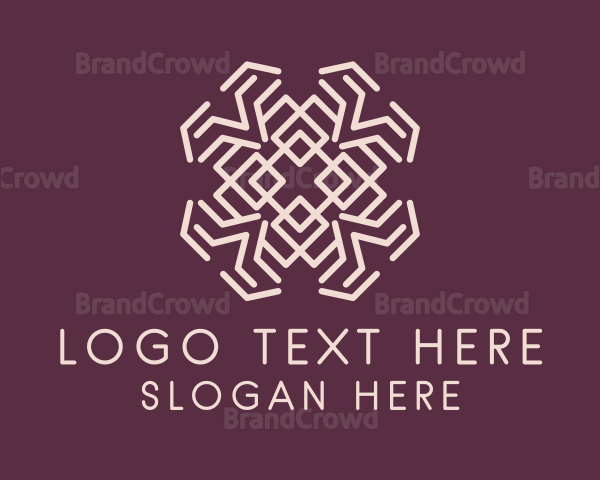 Textile Flower Ornament Logo