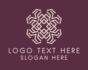 Woven - Textile Flower Ornament logo design