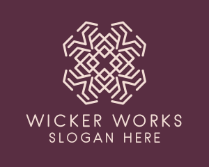 Wicker - Textile Flower Ornament logo design