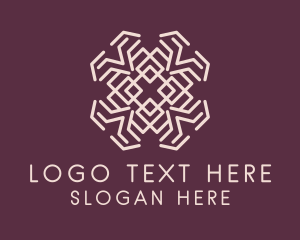 Sewing - Textile Flower Ornament logo design
