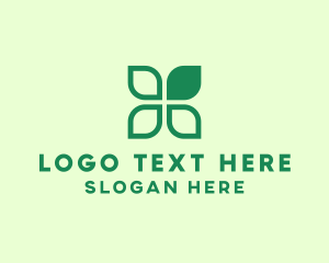 Organic - Green Eco Leaves logo design